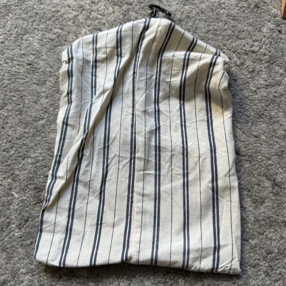 Handmade‎ Ticking Stripe Pocket Change Hanging Bag Coin Pouch for Laundry Room